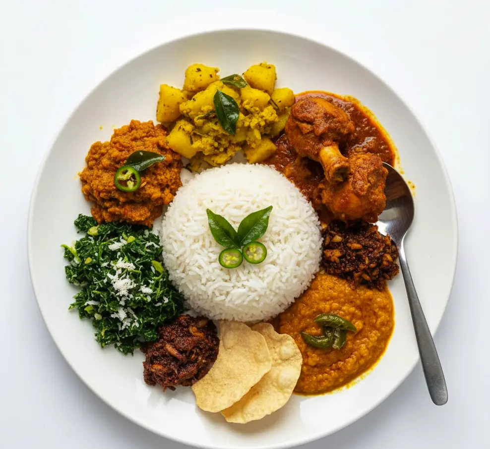 Traditional Sri Lankan cuisine spread at Ammu Kitchen London